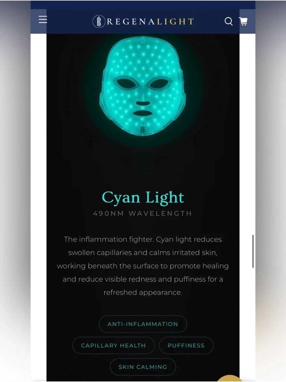 LED Light Therapy Face Mask - White by